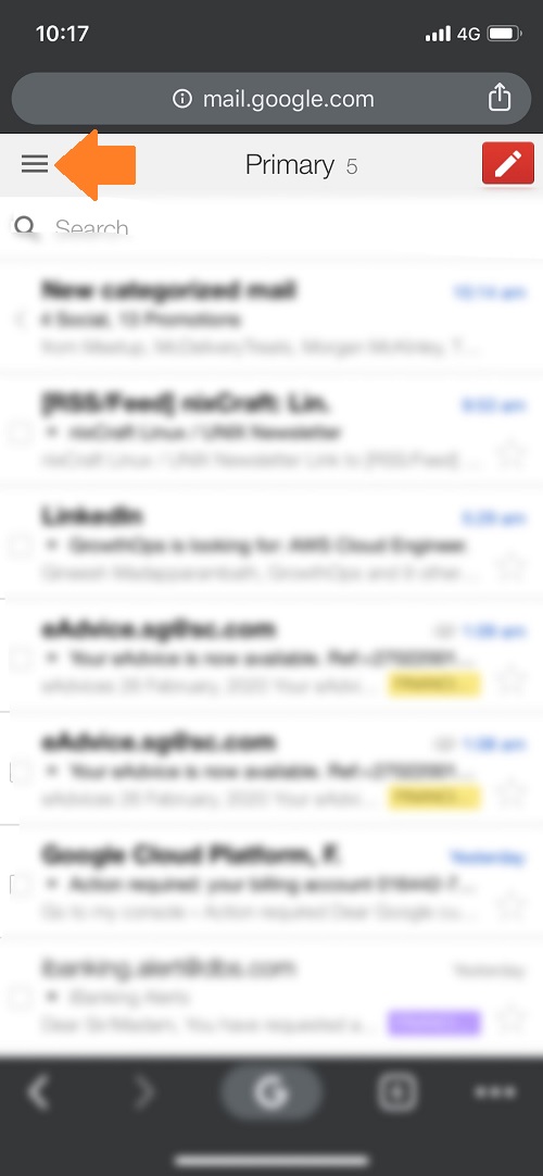 gmail desktop view on mobile