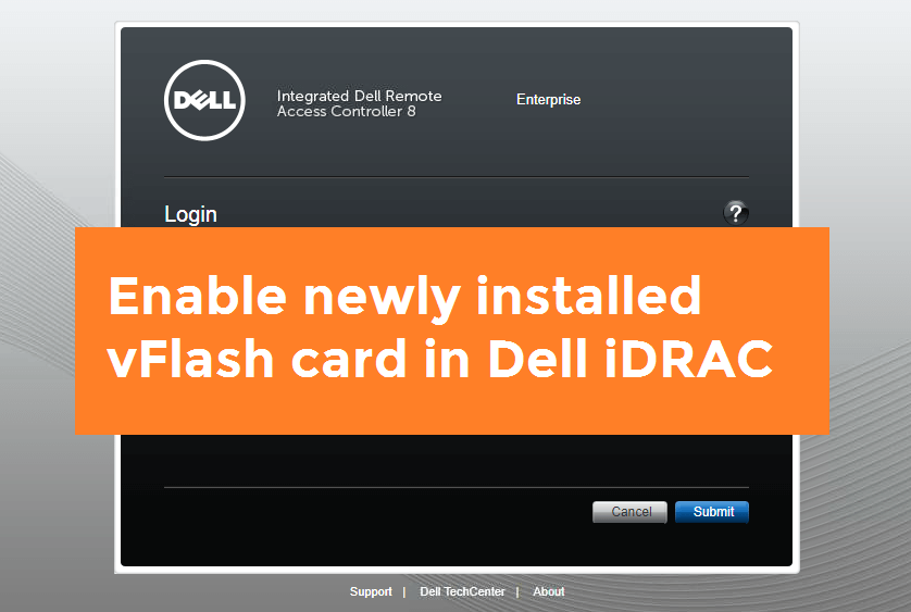 Enable newly installed vFlash card in Dell iDRAC